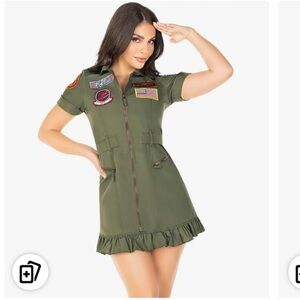 Top Gun Flight suit dress. Adult medium.
